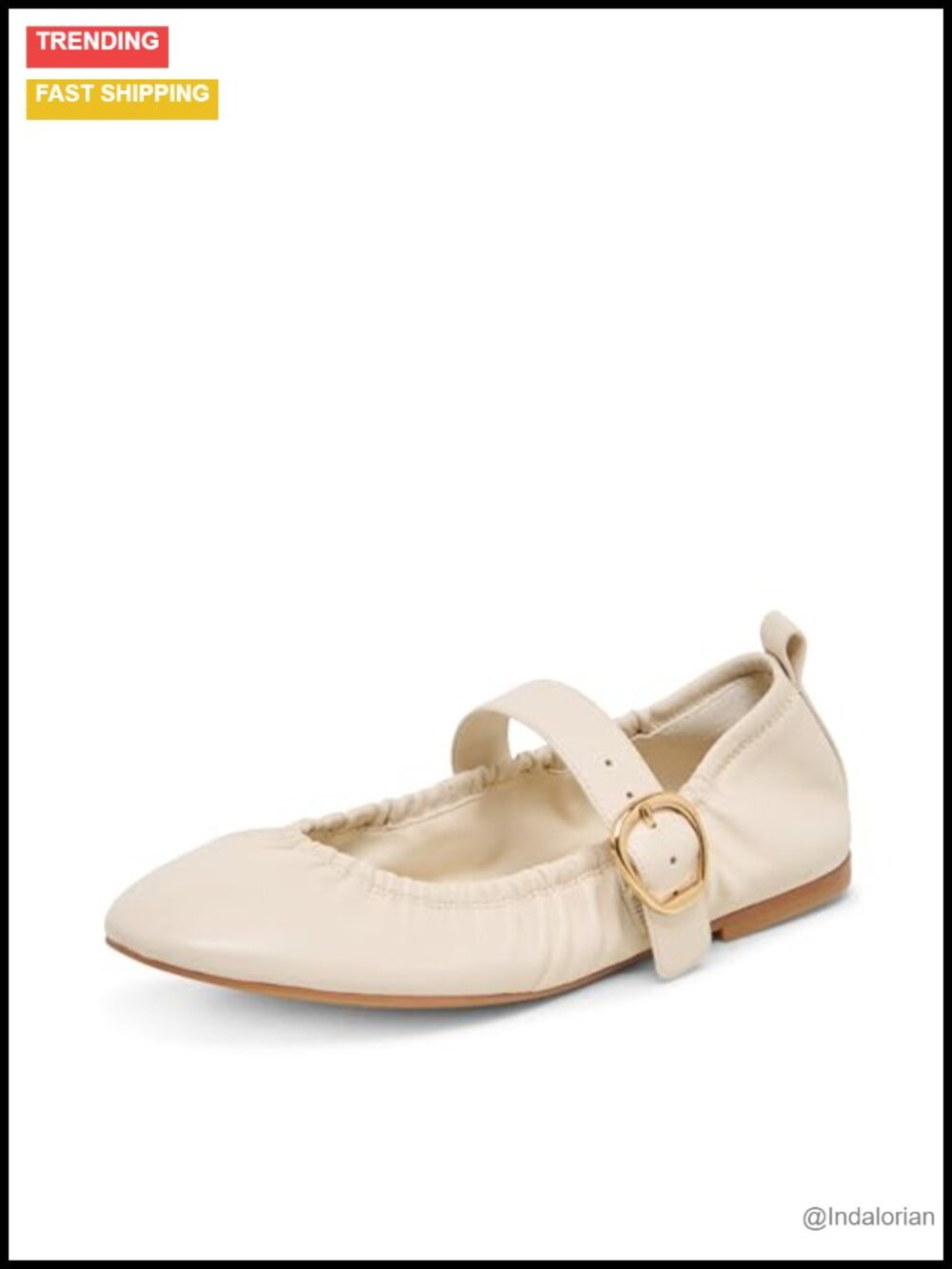 Suede Ballet Flats Mary Jane Strap Ruching Comfort Shoes